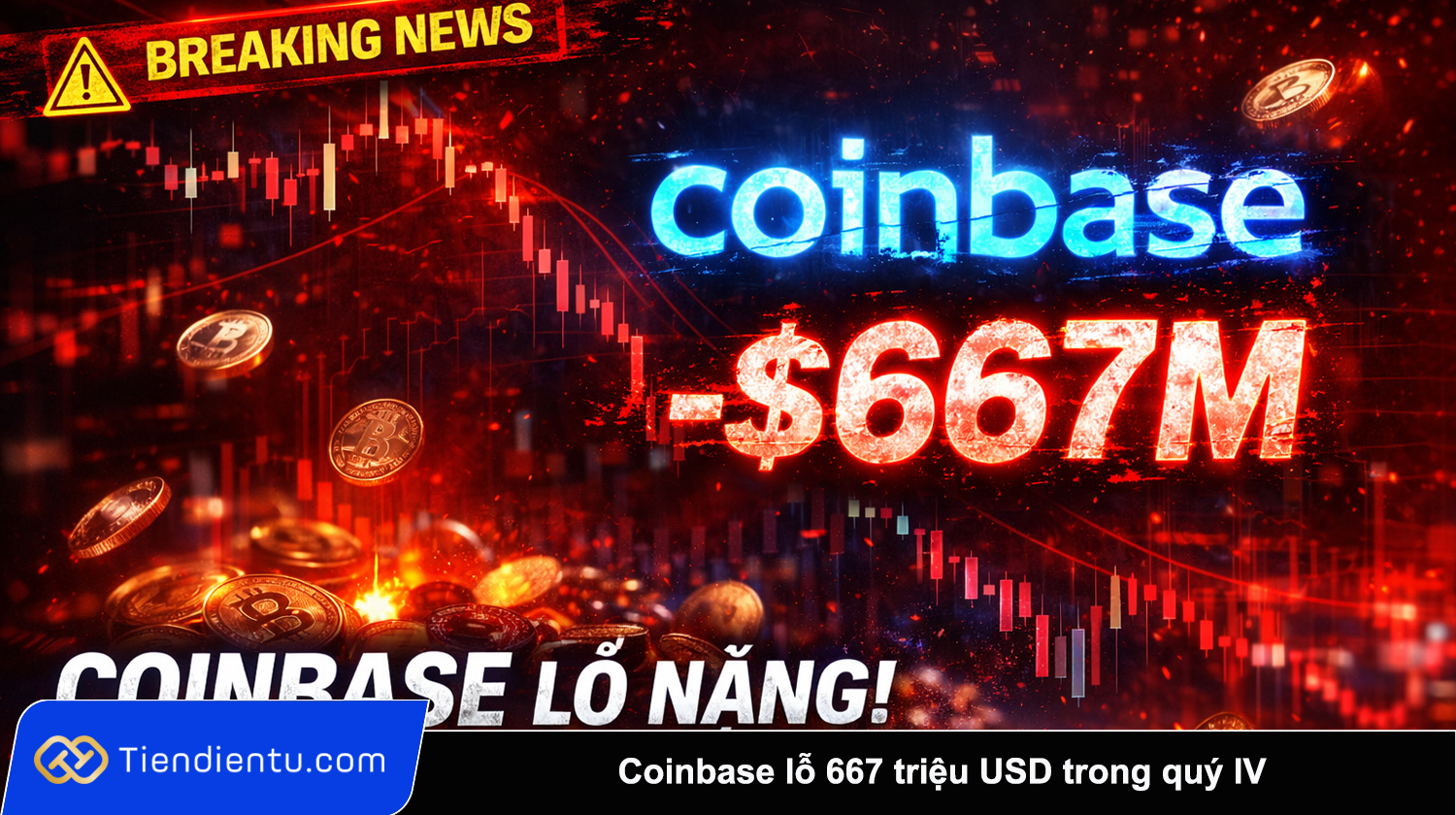 Coinbase lo 667 trieu USD quy IV co phieu roi xuong day 2 nam