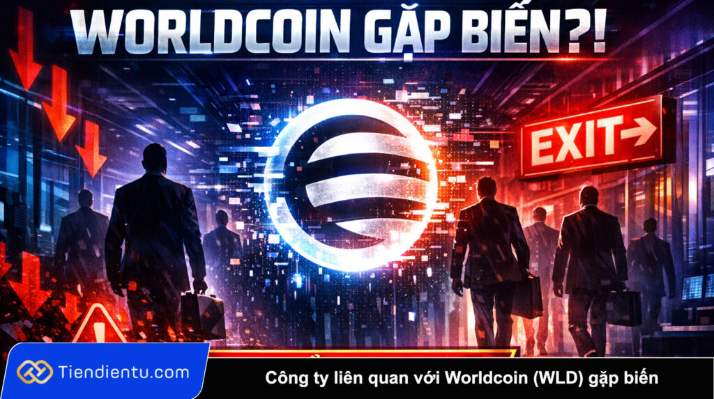 Cong ty lien quan voi Worldcoin WLD doi mat lan song lanh dao ra di