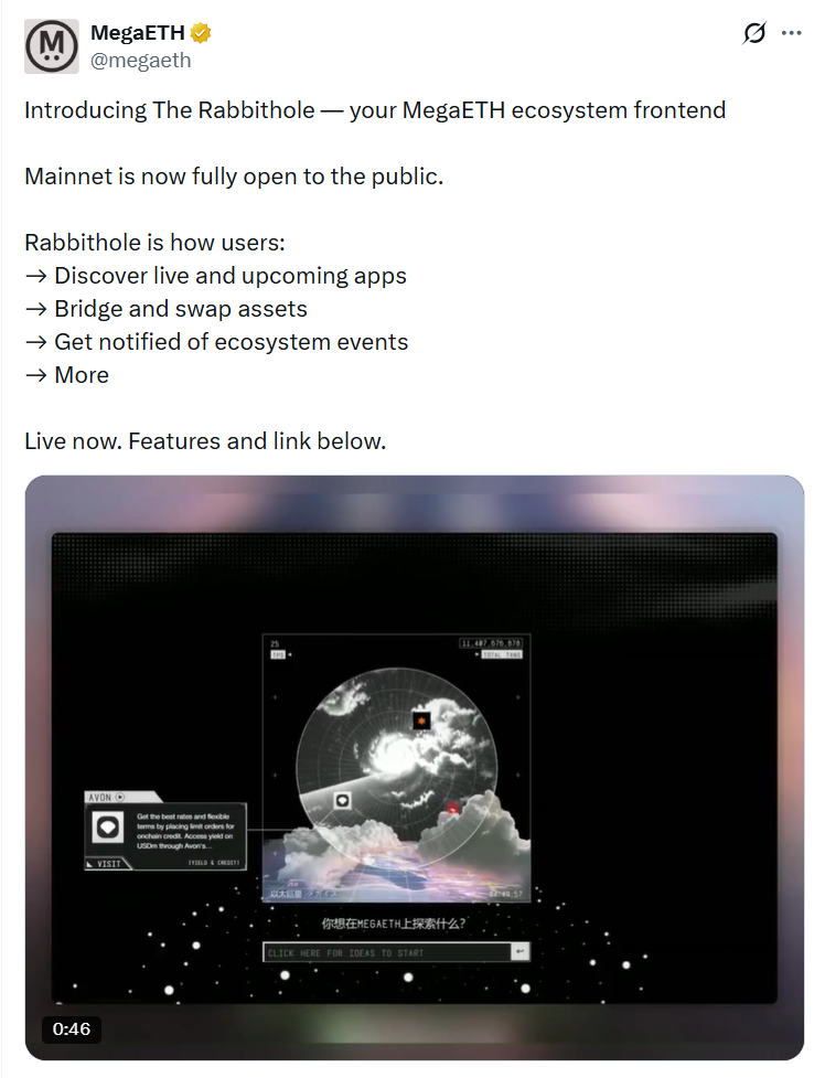 MegaETH ra mắt mainnet, tham vọng xử lý 50.000 TPS với block time 10 mili-giây