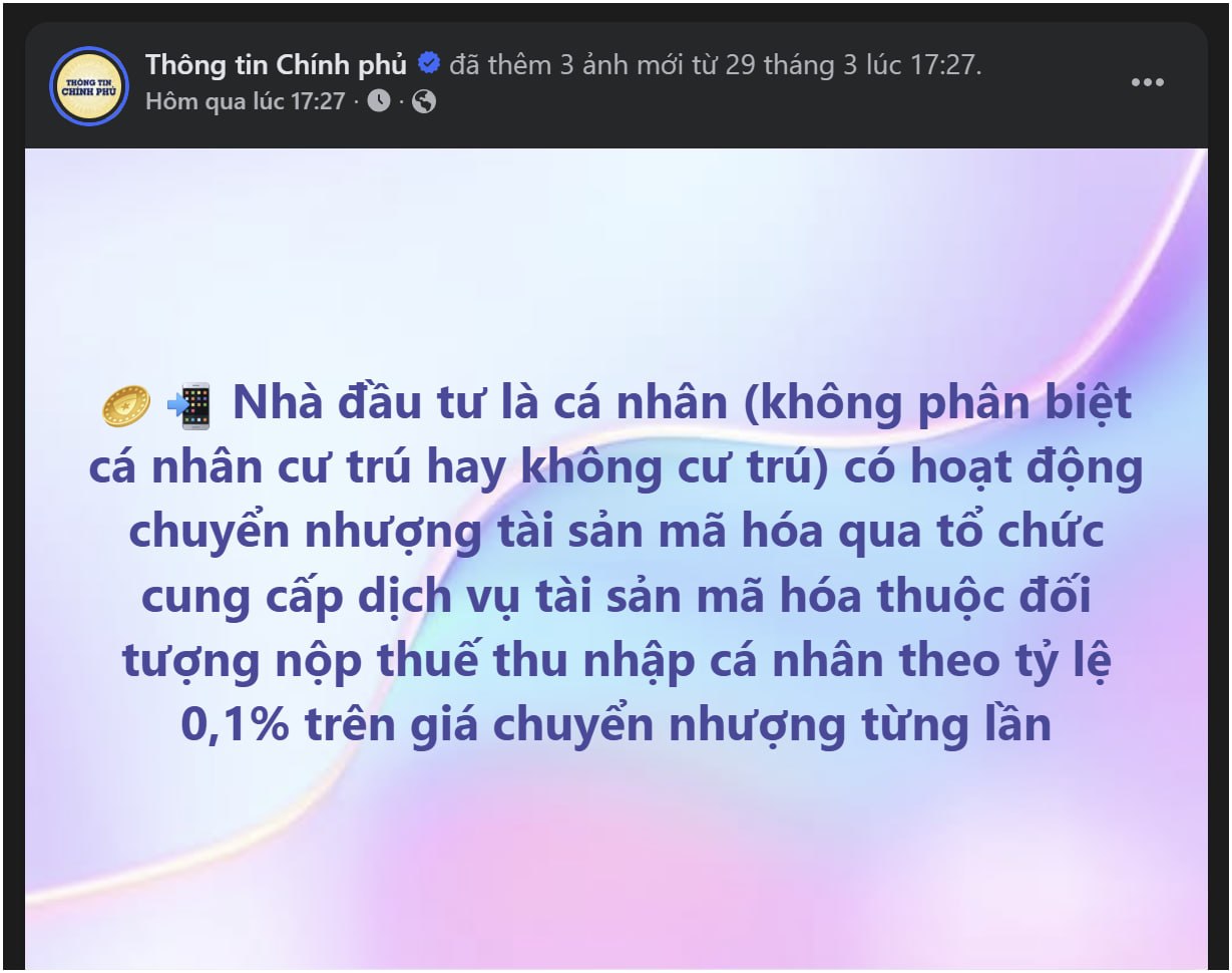 Việt Nam chính thức đánh thuế tiền mã hóa: Mua bán crypto sẽ bị tính thuế thế nào?