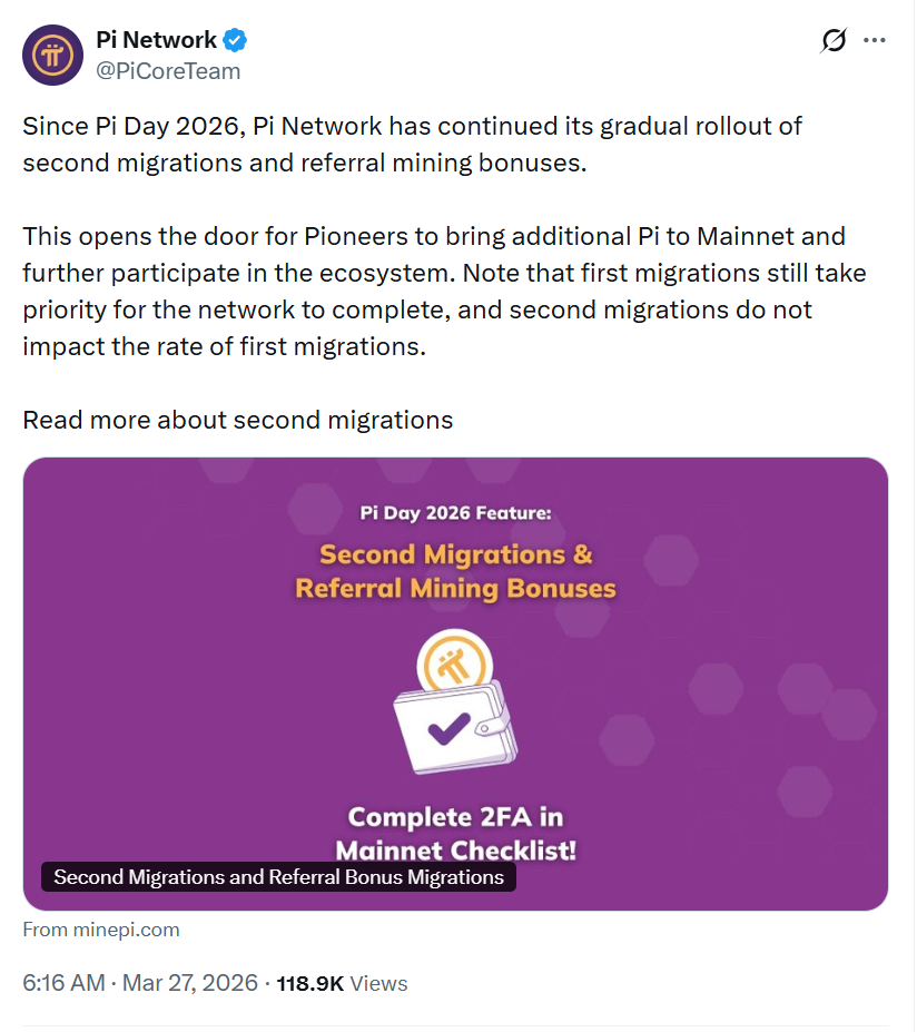 Thông báo từ Pi Network