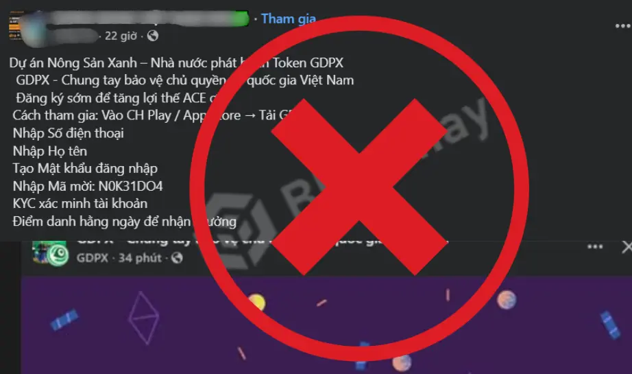 Cảnh báo lừa đảo tiền điện tử GDPX mạo danh dự án nhà nước lan tràn trên mạng xã hội