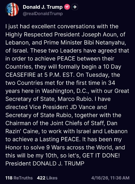 Israel và Lebanon đạt thỏa thuận ngừng bắn