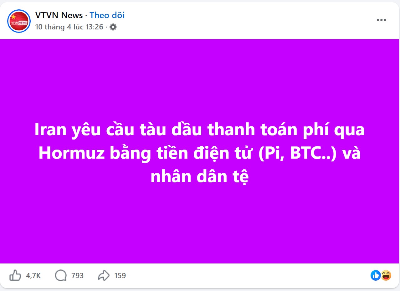Tin đồn Iran sử dụng Pi Network để thanh toán tại eo biển Hormuz là sai sự thật