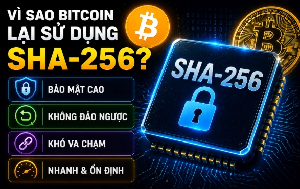 SHA-256 là gì? Thuật toán mã hóa bảo vệ mạng lưới Bitcoin 2 Vì sao Bitcoin lại sử dụng SHA-256?